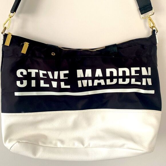 Steve Madden XL Sports / Travel 2 ways bag Black & White NWOT - Picture 1 of 13
